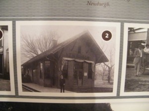 An exterior picture of the E&OV depot is part of a permanent display at the Newburgh Museum. The depot operated from 1908 to 1938. It is not clear when the wooden building was torn down.